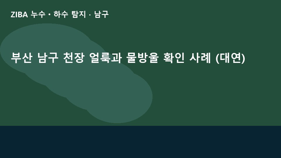 부산 남구 천장 얼룩과 물방울 확인 사례 (대연)
